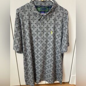 William Murray Golf Gray Geometric Polo